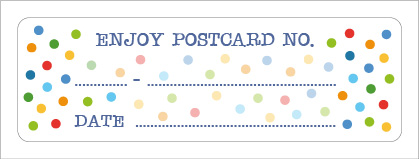 S* Sticker Postcard ID Rainbow Dots 5er