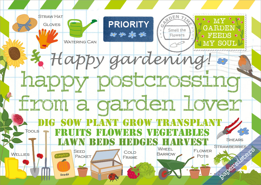 Happy Postcrossing - Garden Lover