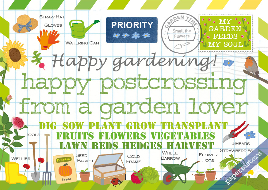 papersisters-Happy-Postcrossing-Postcard-HPC-Garden-Lover Happy Postcrossing - Garden Lover
