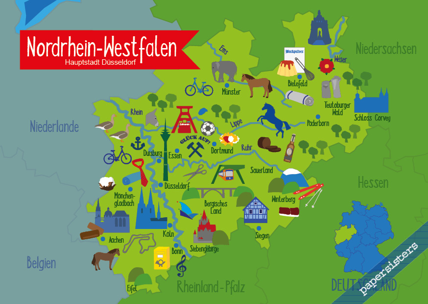papersisters-Postkarte-Welcome-to-Nordrhein-Westfalen-NRW-Postcard