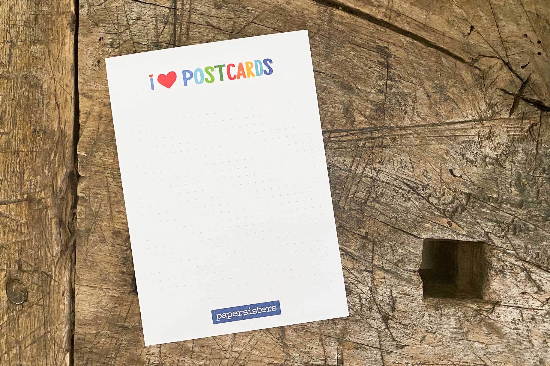 Notepad "I Love Postcards" large