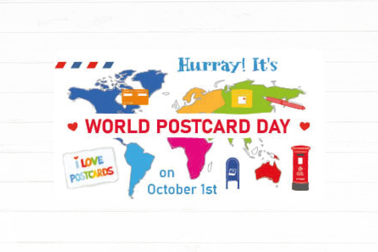 Hurray! It´s World Postcard Day Sticker Set