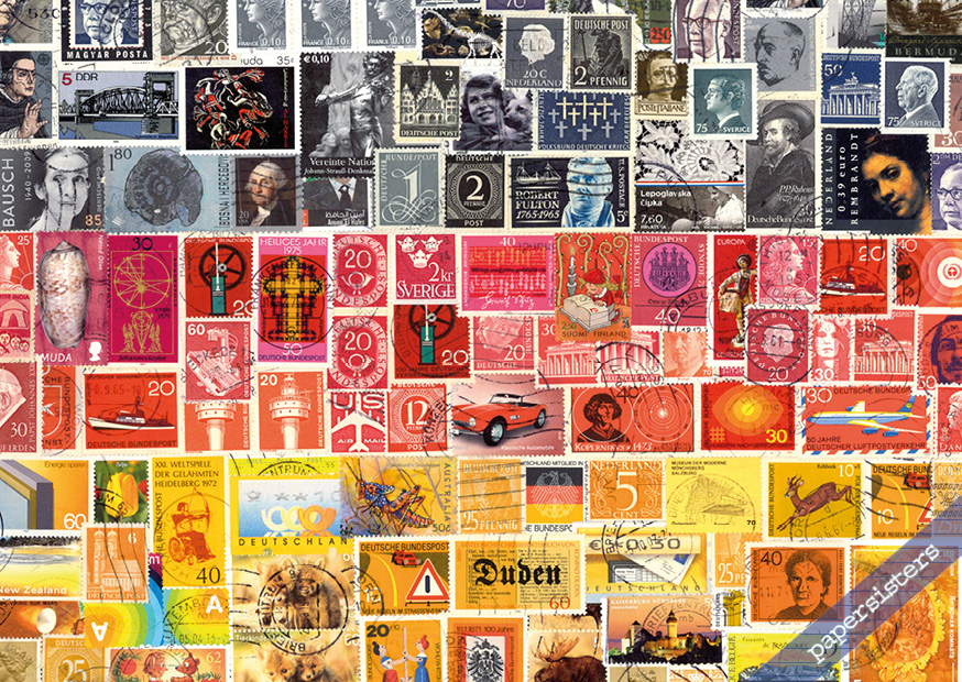 papersisters-Postkarte-Briefmarken-Flagge-Deutschland-Postcard-Flag
