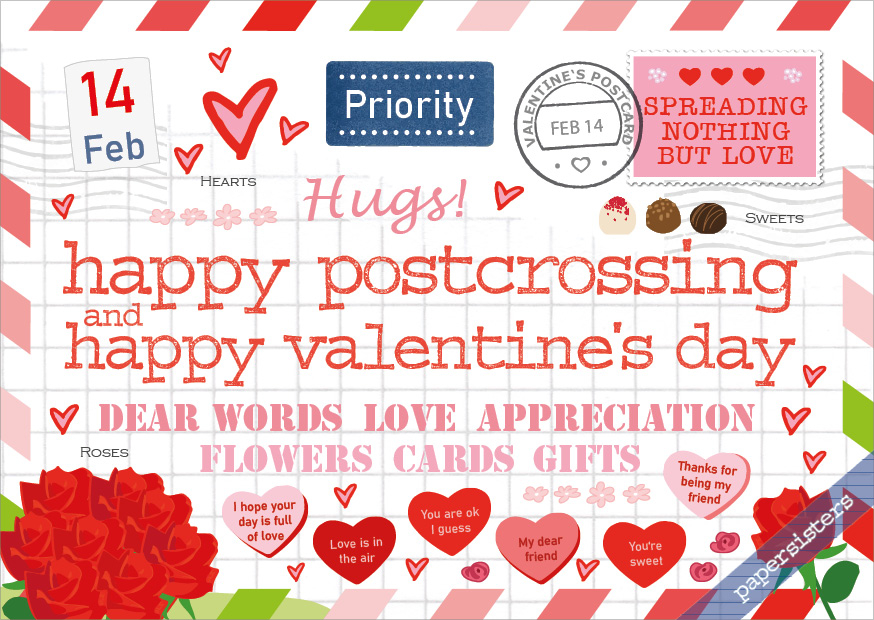Happy Postcrossing - Valentine's Day
