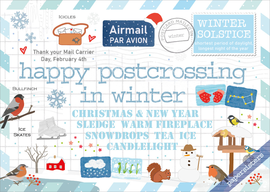 Happy Postcrossing in Winter 2nd Edition
