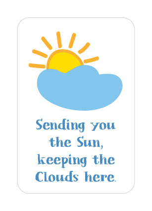 S* Sticker Sun and Clouds 20x30 5er