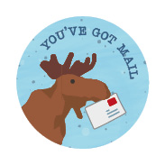 S* Sticker Moose 25mm rund 5er