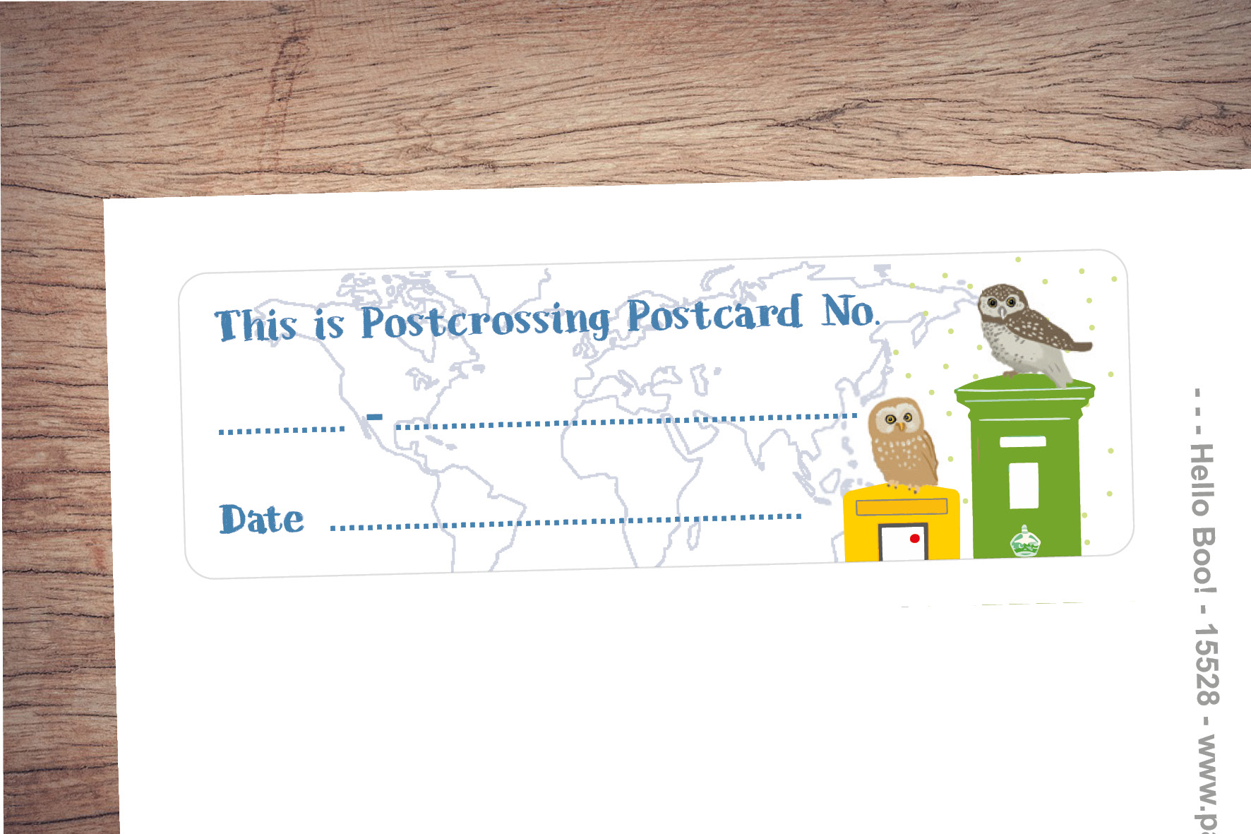Cute Owls Postcard ID Sticker Set 