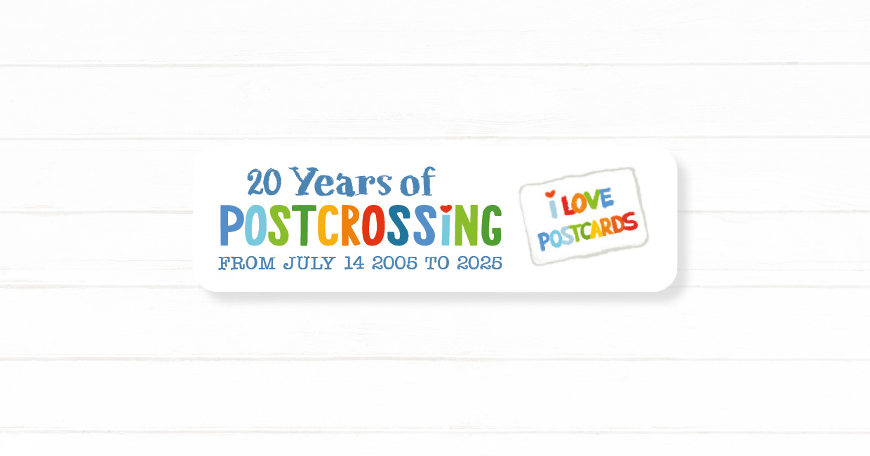 20 Years of Postcrossing Priority Sticker Set