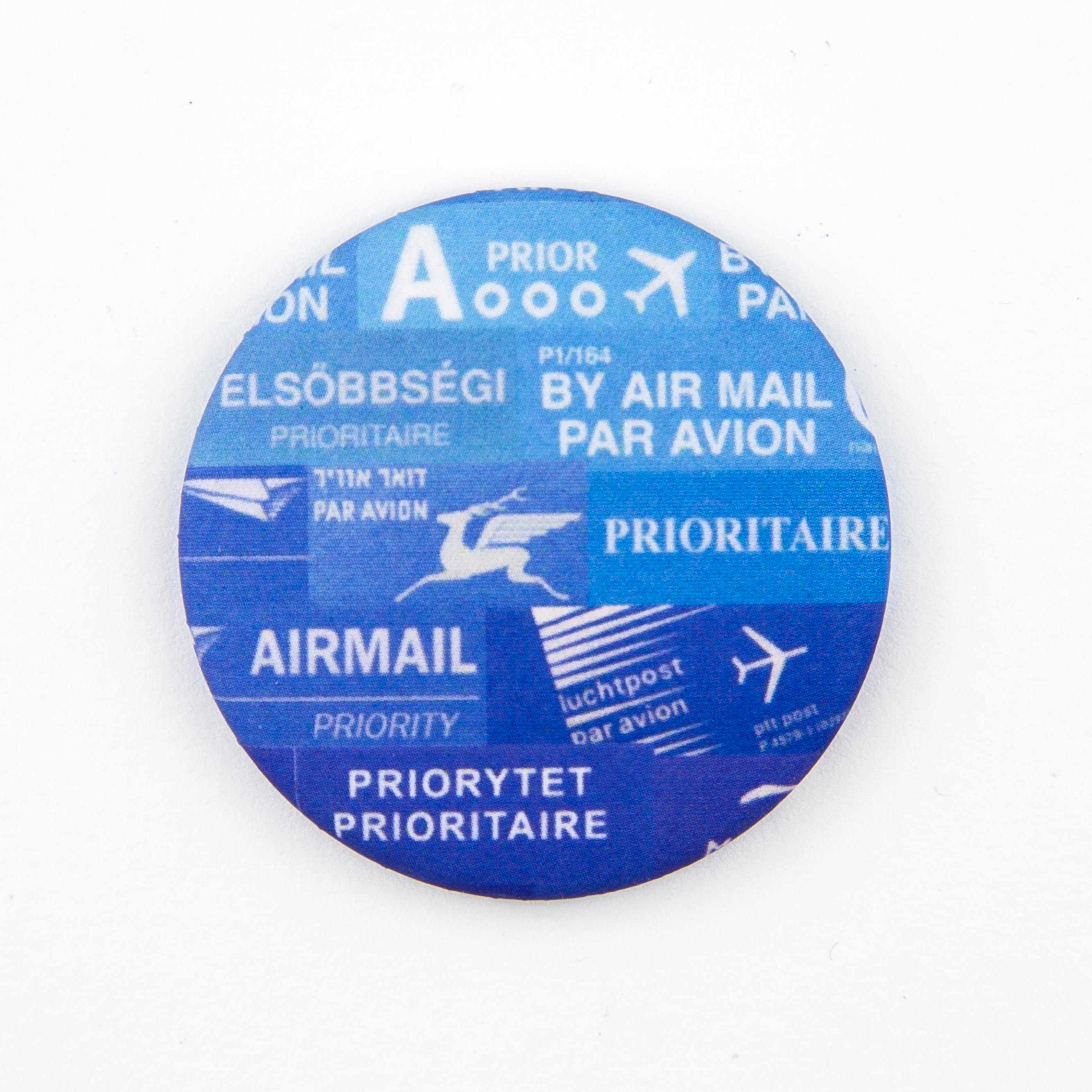 Magnet round "Airmail"