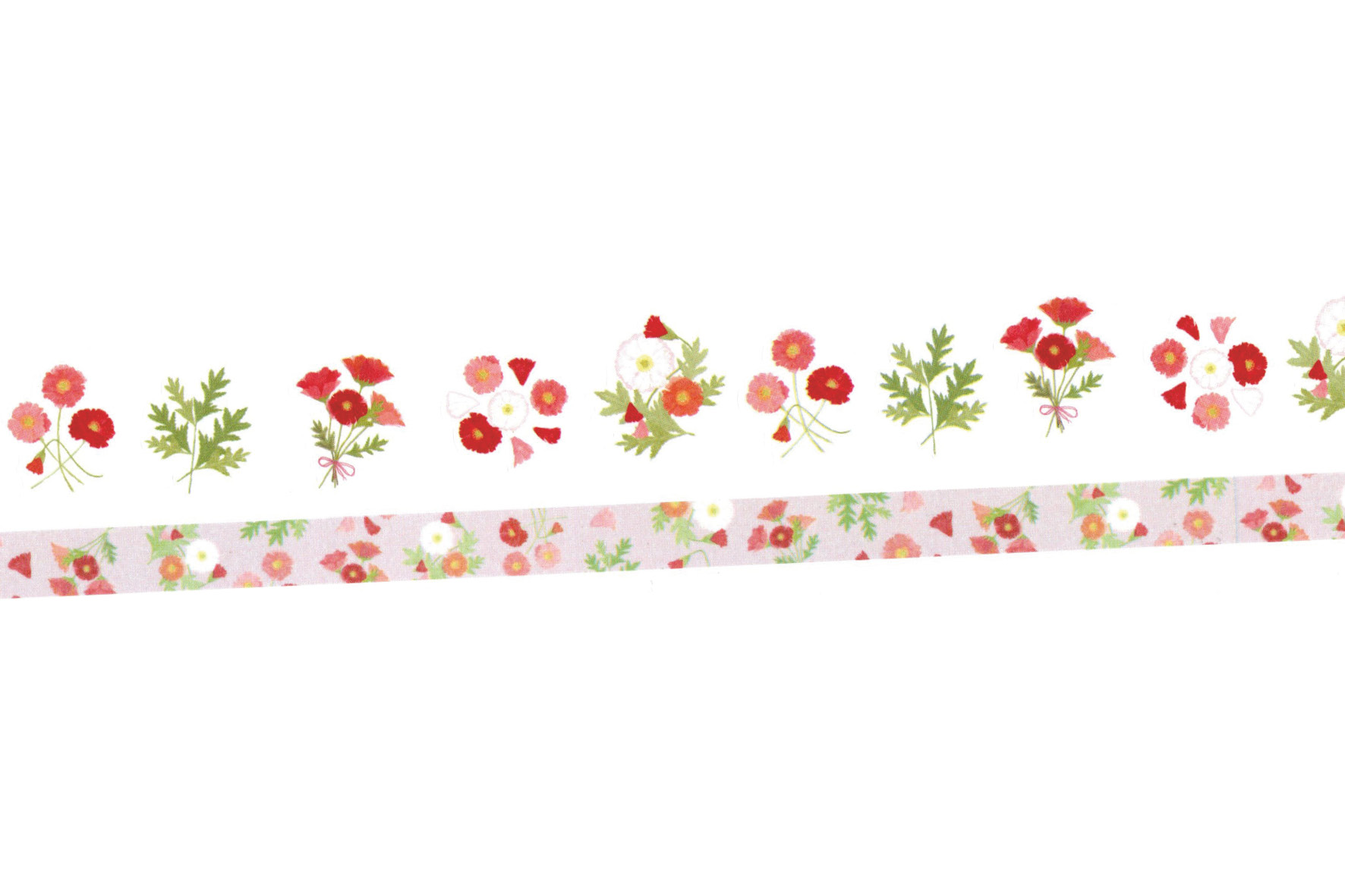 Washi Roll Sticker Hana Kotoba Poppies Flowers