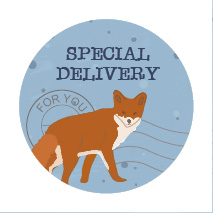S* Sticker Fox Special Delivery 5er