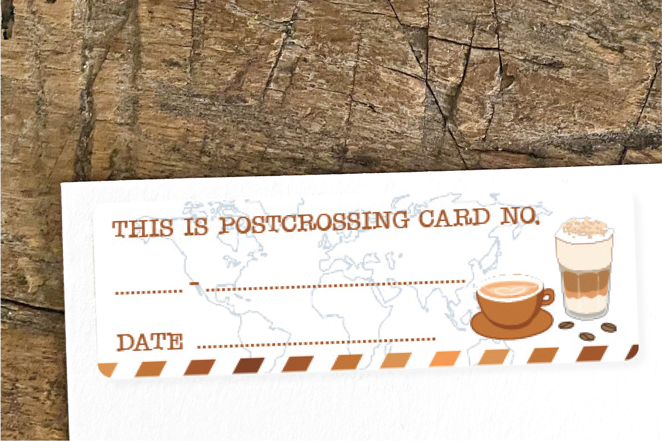 Coffee Lover Postcard ID Sticker Set 50 Stück