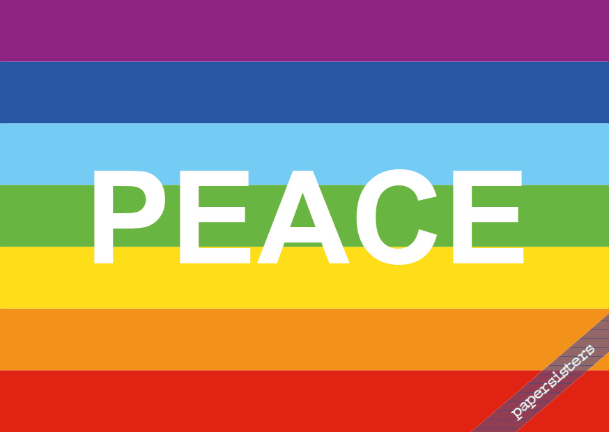 Peace Flag Rainbow Postcard