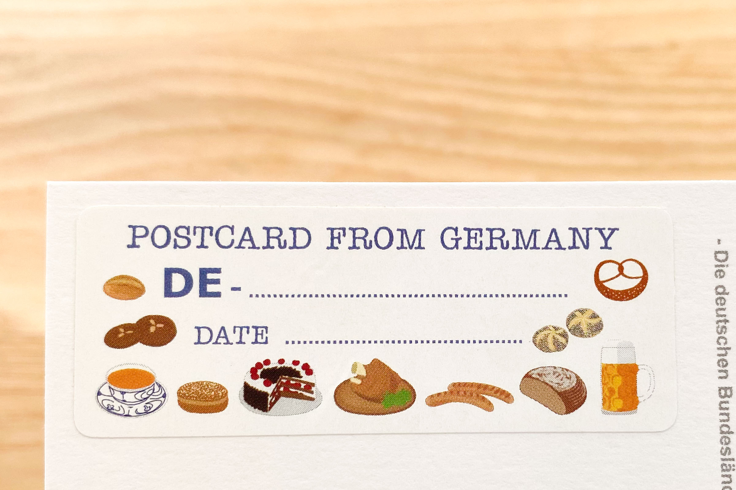 Taste of Germany Postcard ID Sticker Set 40 pieces