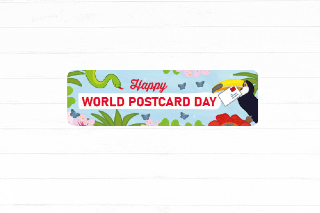 Happy World Postcard Day Sticker Set 