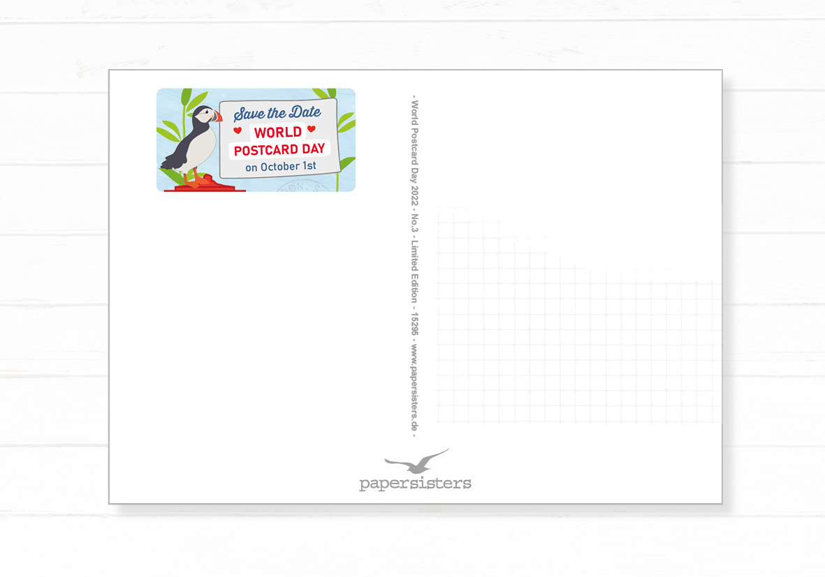 Save the date World Postcard Day Sticker Set 40 pieces