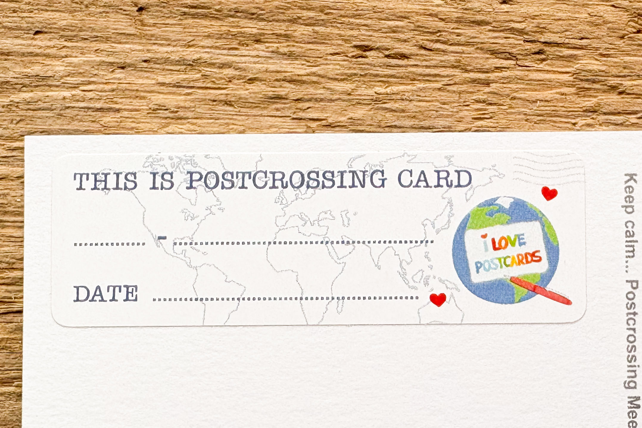 I love Postcards ID Sticker Set 