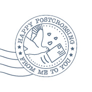 S* Sticker Postmark Happy PC from me to you 25mm rund 5er