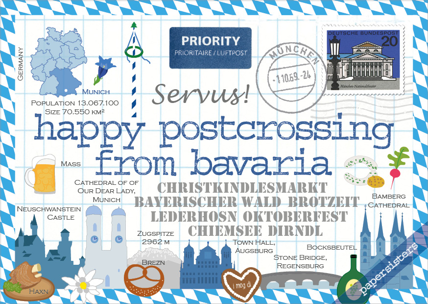 Happy Postcrossing Bavaria