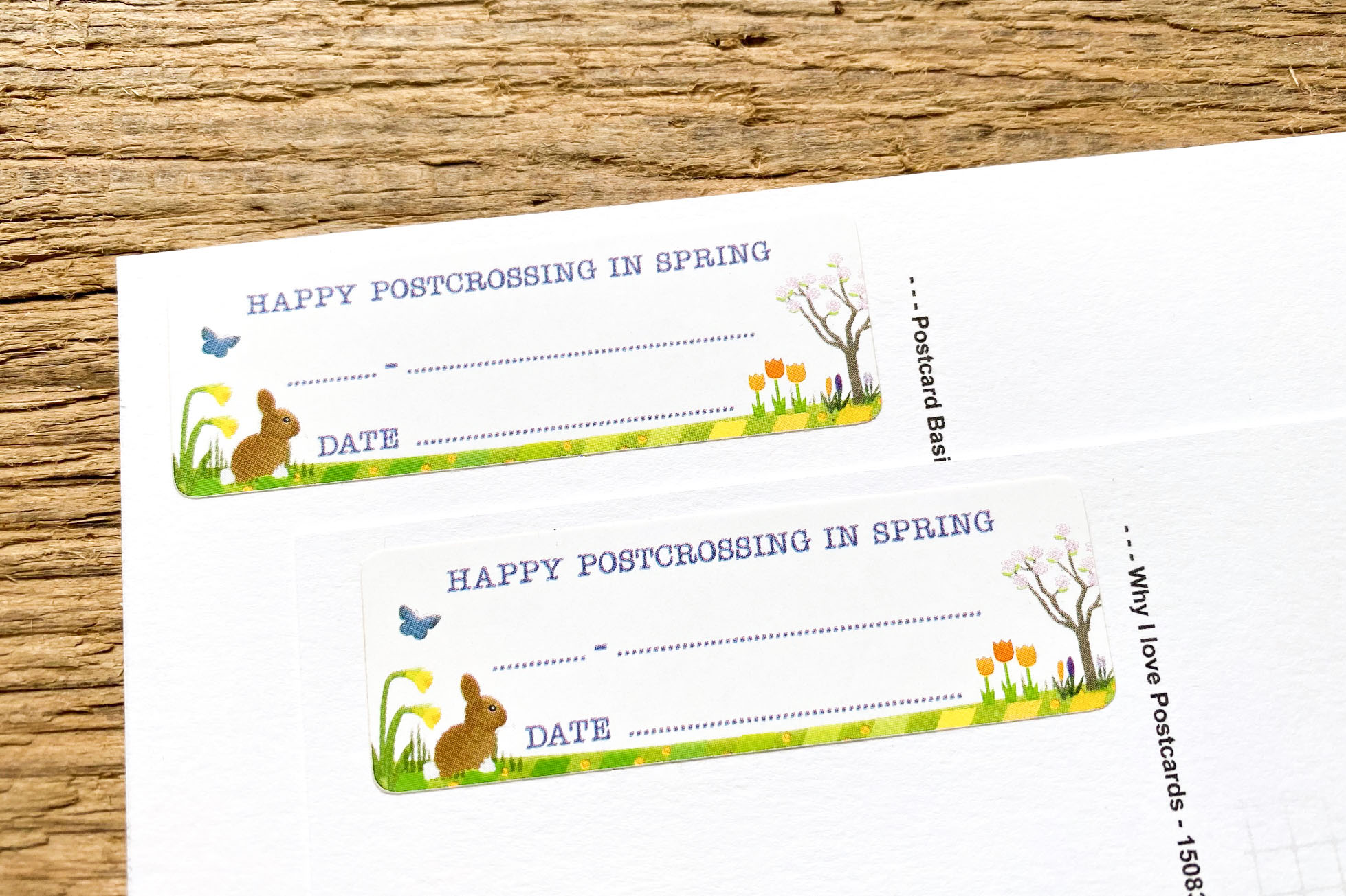Postcard ID Sticker Set Spring 50 pieces