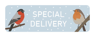 S* Sticker Priority Special Delivery Vögel 5er