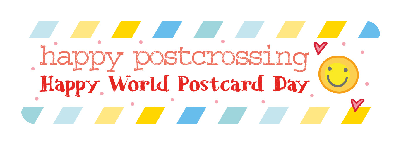 S* Sticker Happy Postcrossing and Happy WPD Size 52x15 mm 5er
