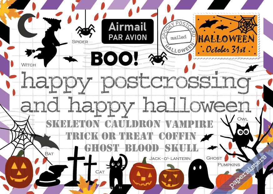 Happy Postcrossing - Happy Halloween 2.Version Happy Postcrossing - Happy Halloween 2.Version
