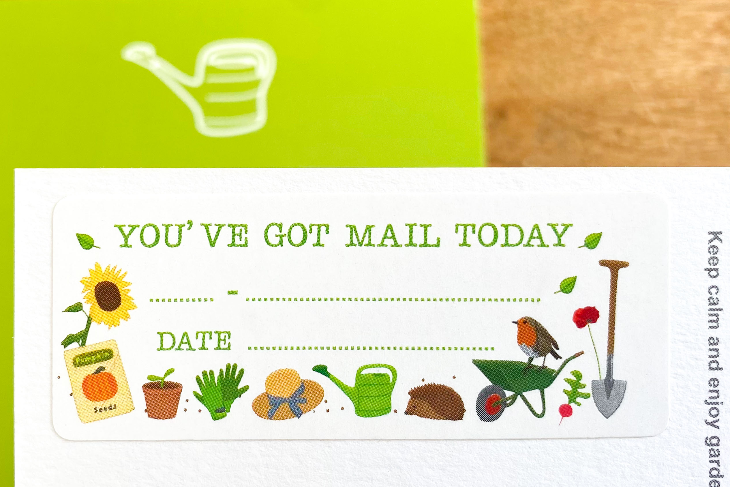 Postcard ID Sticker Set Gardening 