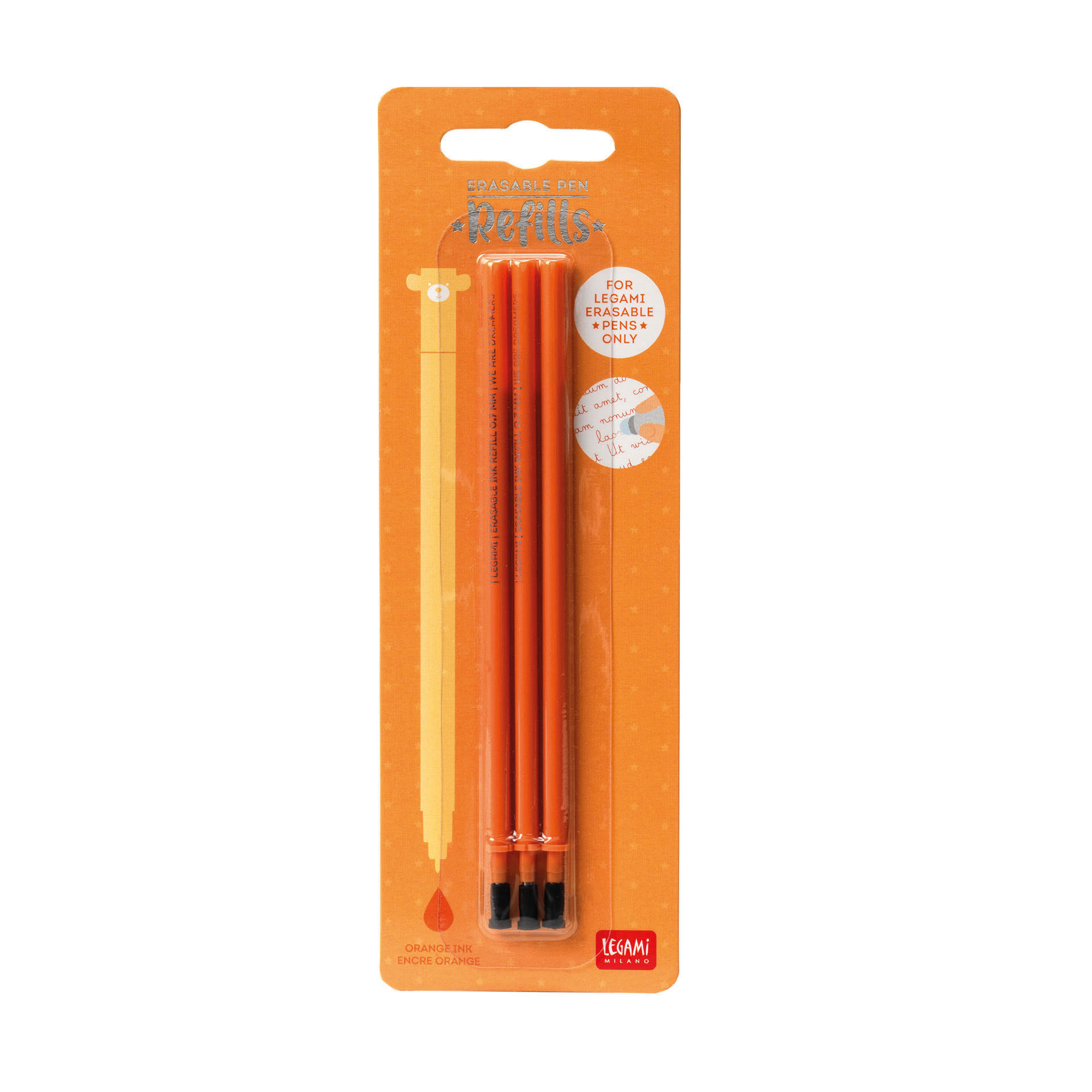 Refills for erasable pen orange
