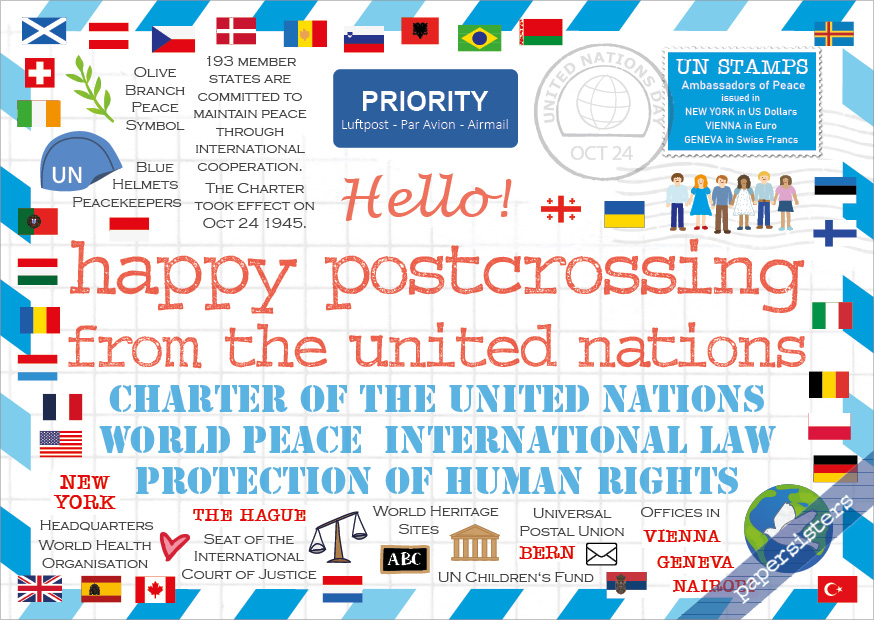 Happy Postcrossing United Nations