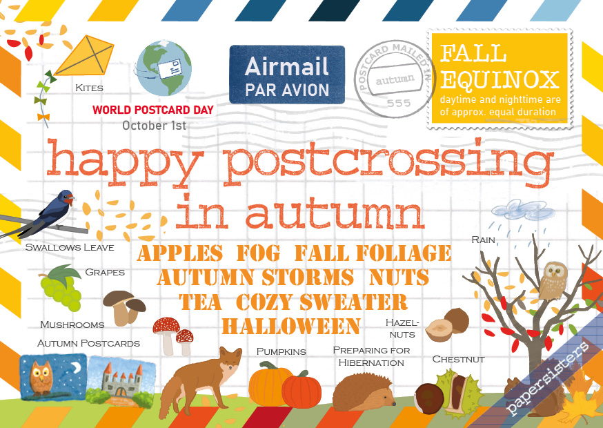 Happy Postcrossing in Autumn 2nd Edition