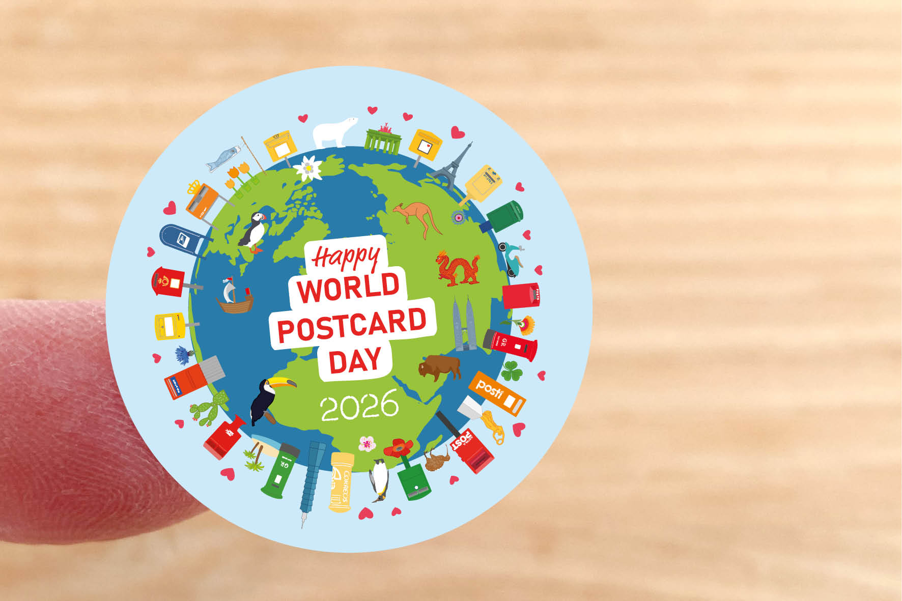 World Postcard Day 2026 Sticker Set