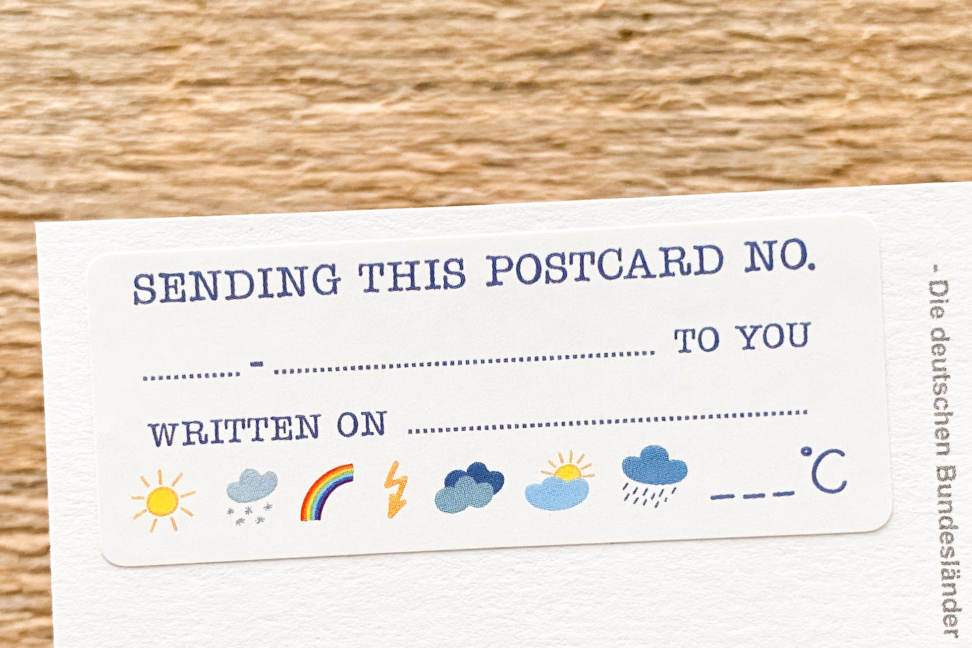 Postcard ID & Weather Sticker Set 40 pieces