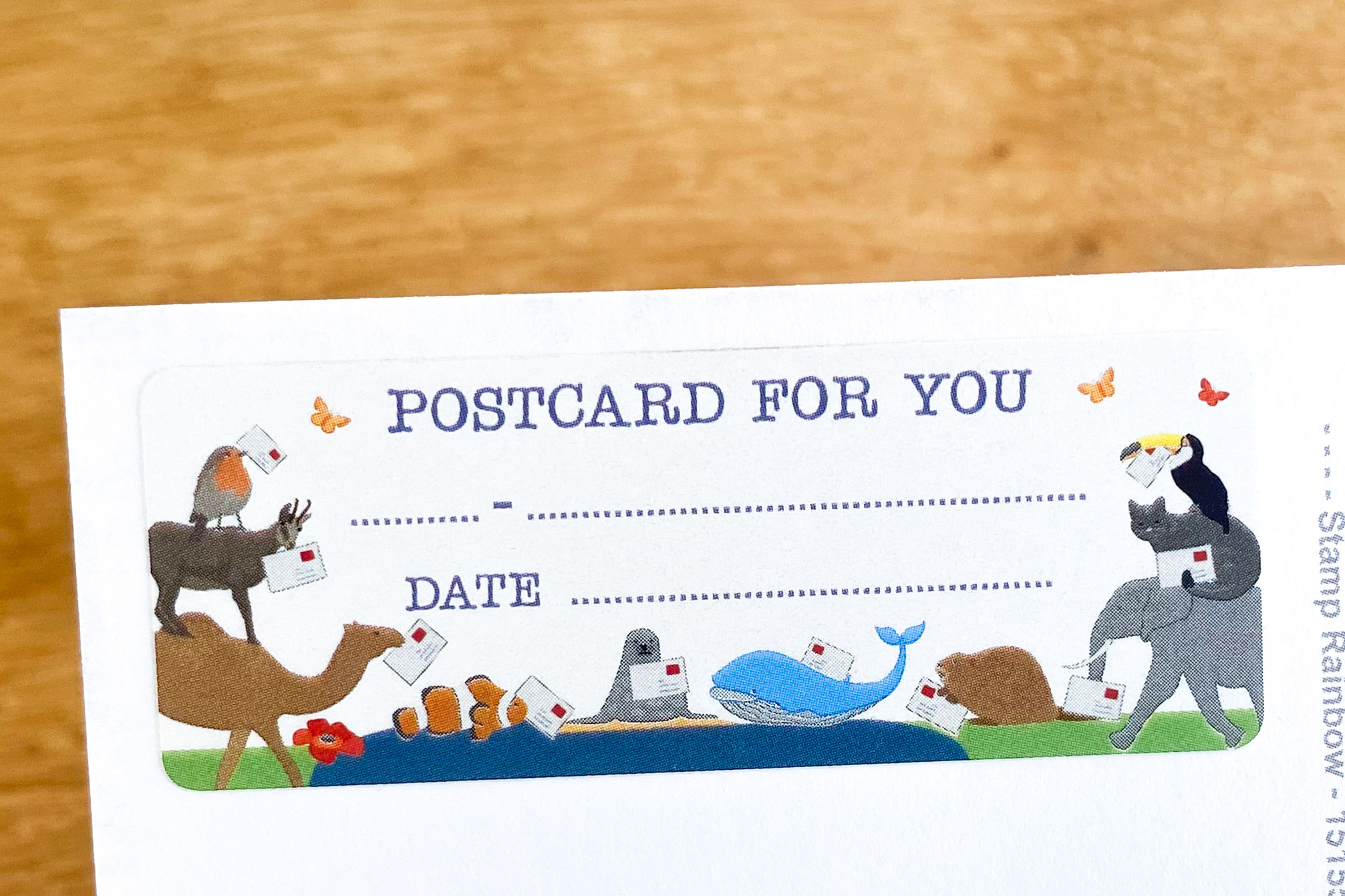 Animal Kingdom Postcard ID Sticker Set 