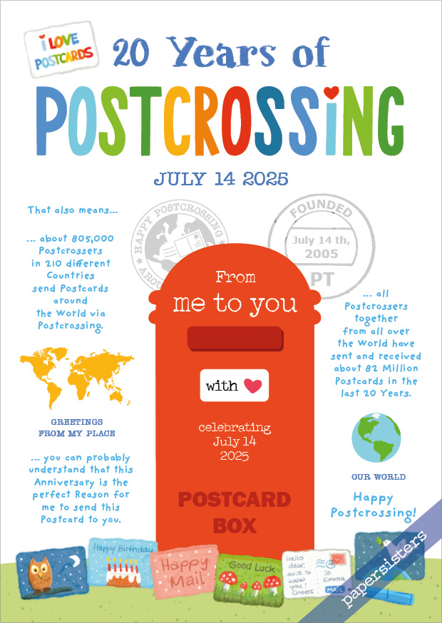 20 Years of Postcrossing World 20 Years of Postcrossing World