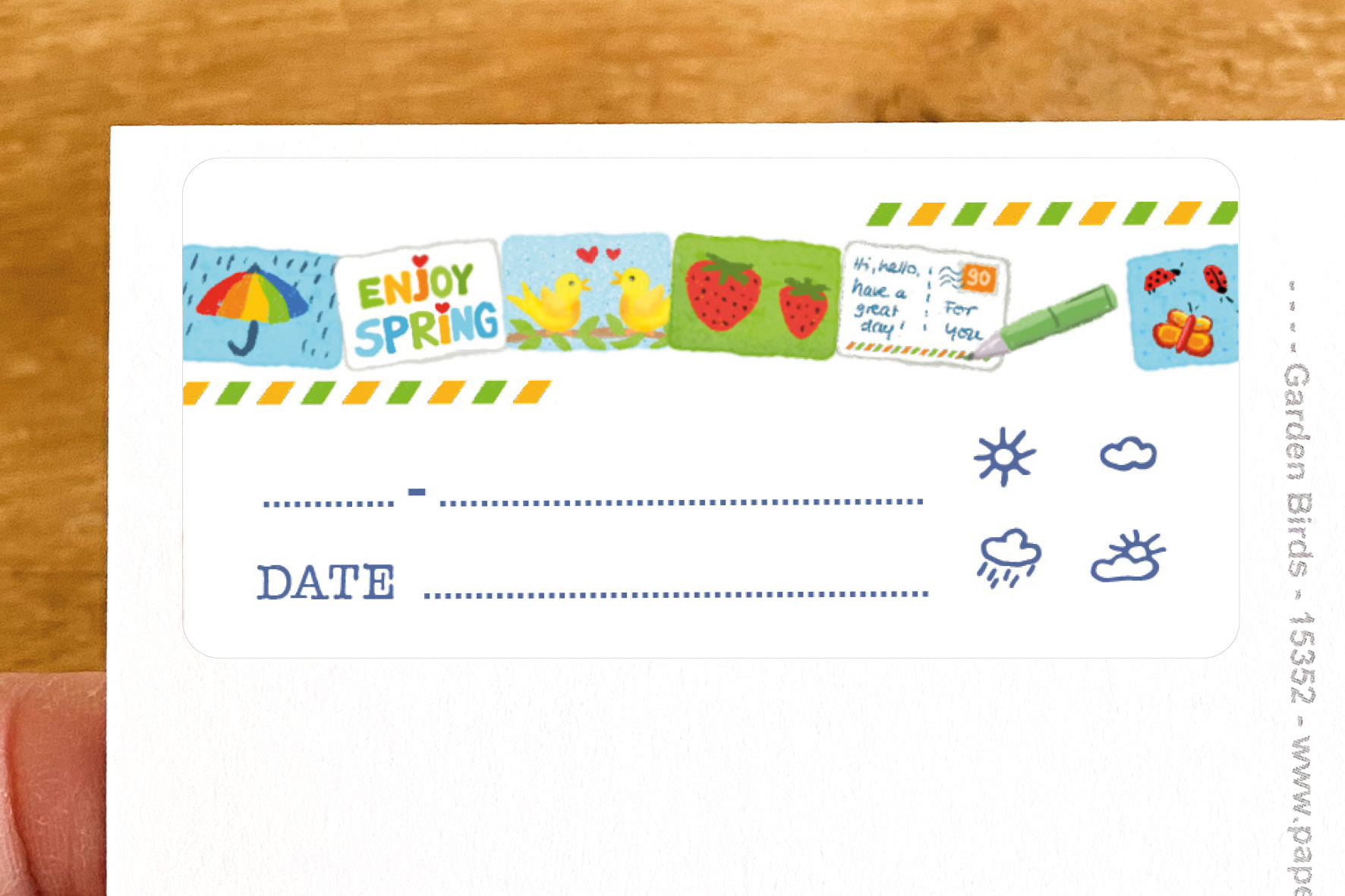 Postcard ID Sticker Set Spring Postcards