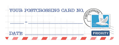 S* Sticker Postcard ID Postcrossing Pigeon 65x21 5er