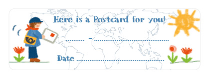 S* Sticker Postcard ID Here is your postcard 65x21 5er