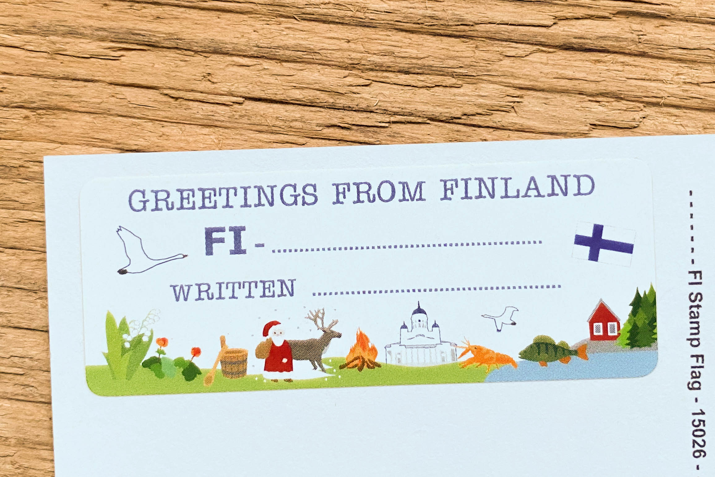 Greetings from Finland Postcard ID Sticker Set