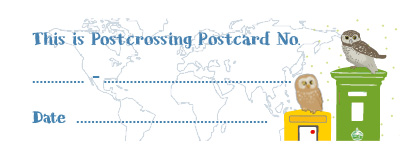 S* Sticker Postcard ID Mailbox and Owl 65x21 5er