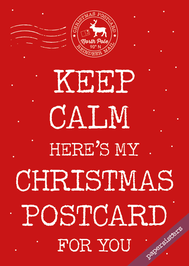Keep calm my Christmas Postcard