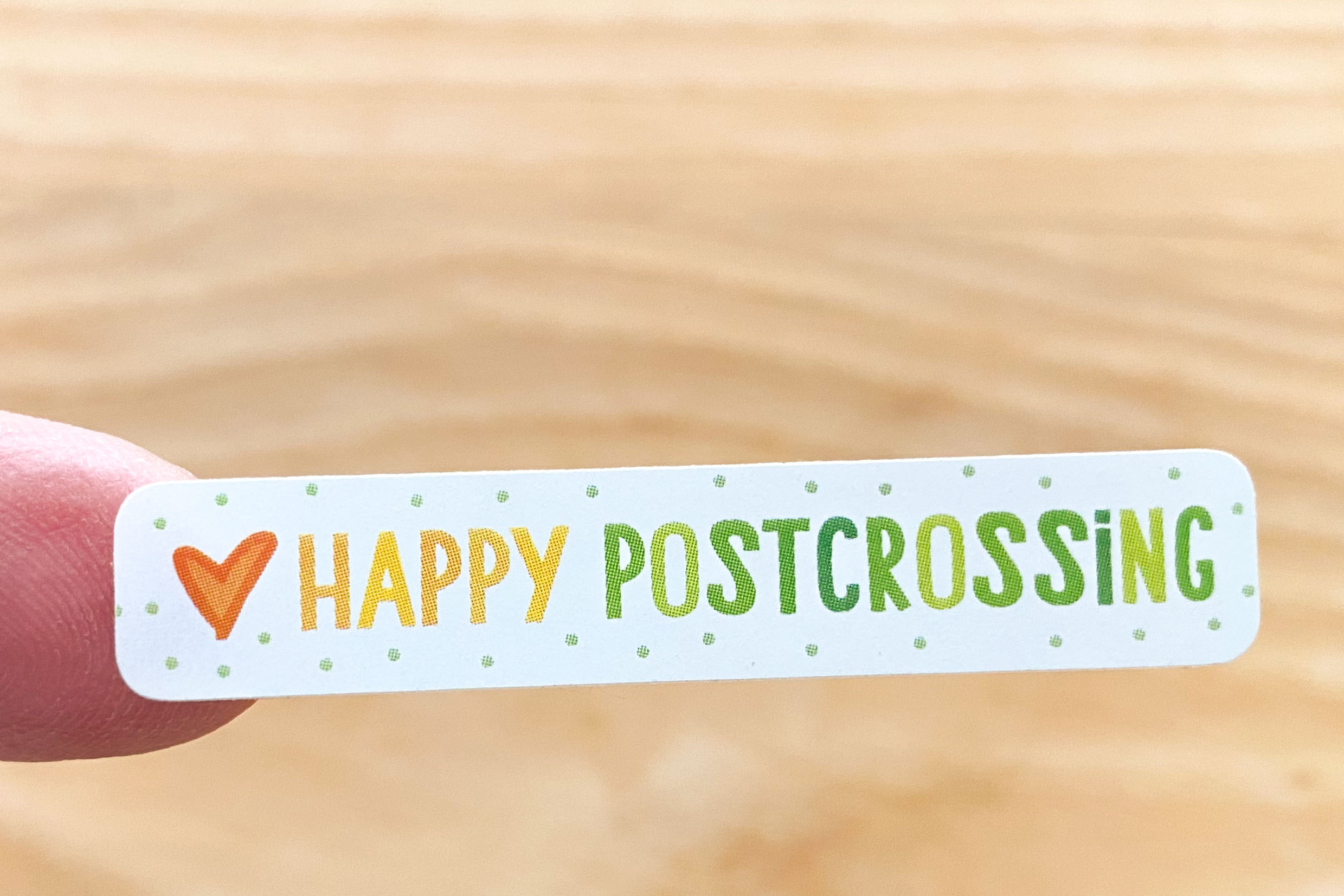 Happy Postcrossing in yellow and green Sticker Set 