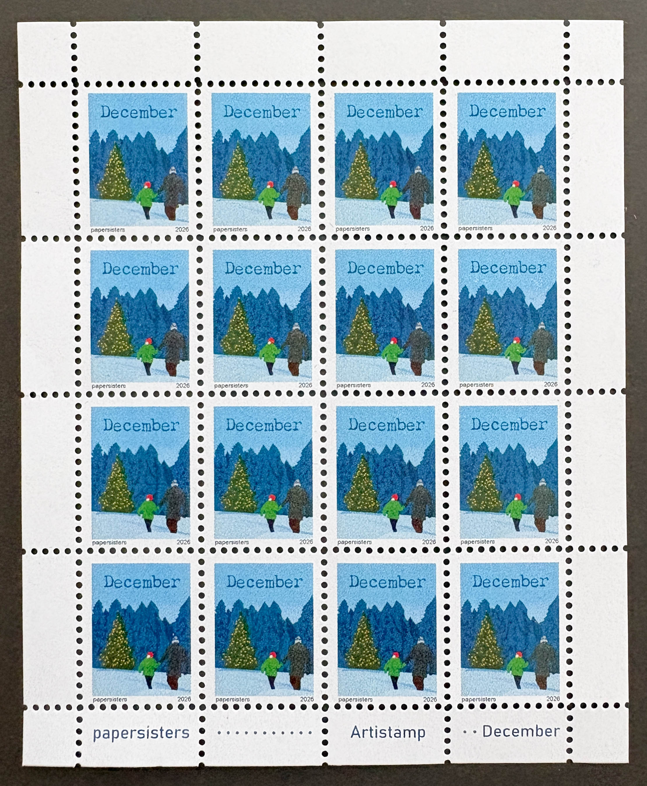 December papersisters Artistamps