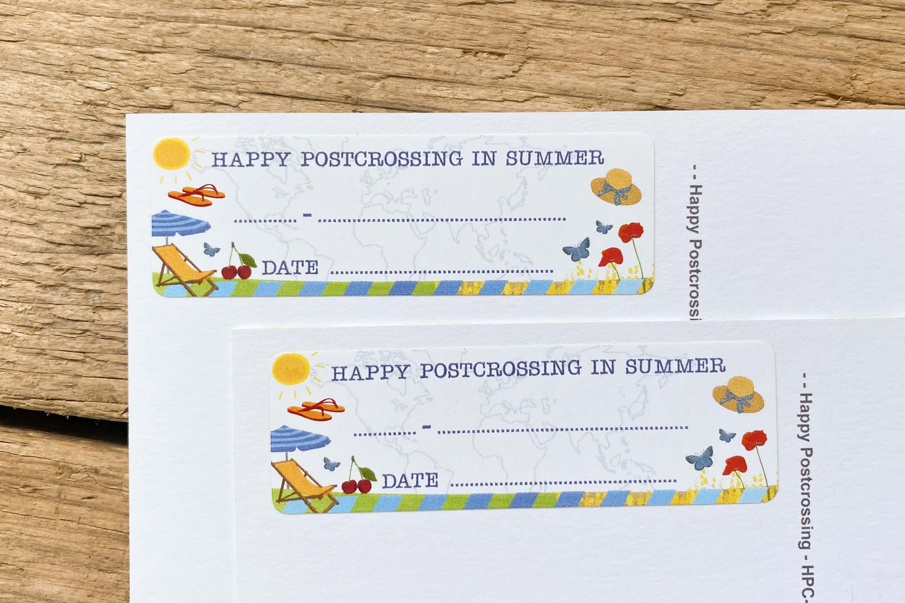 Postcard ID Sticker Set Summer