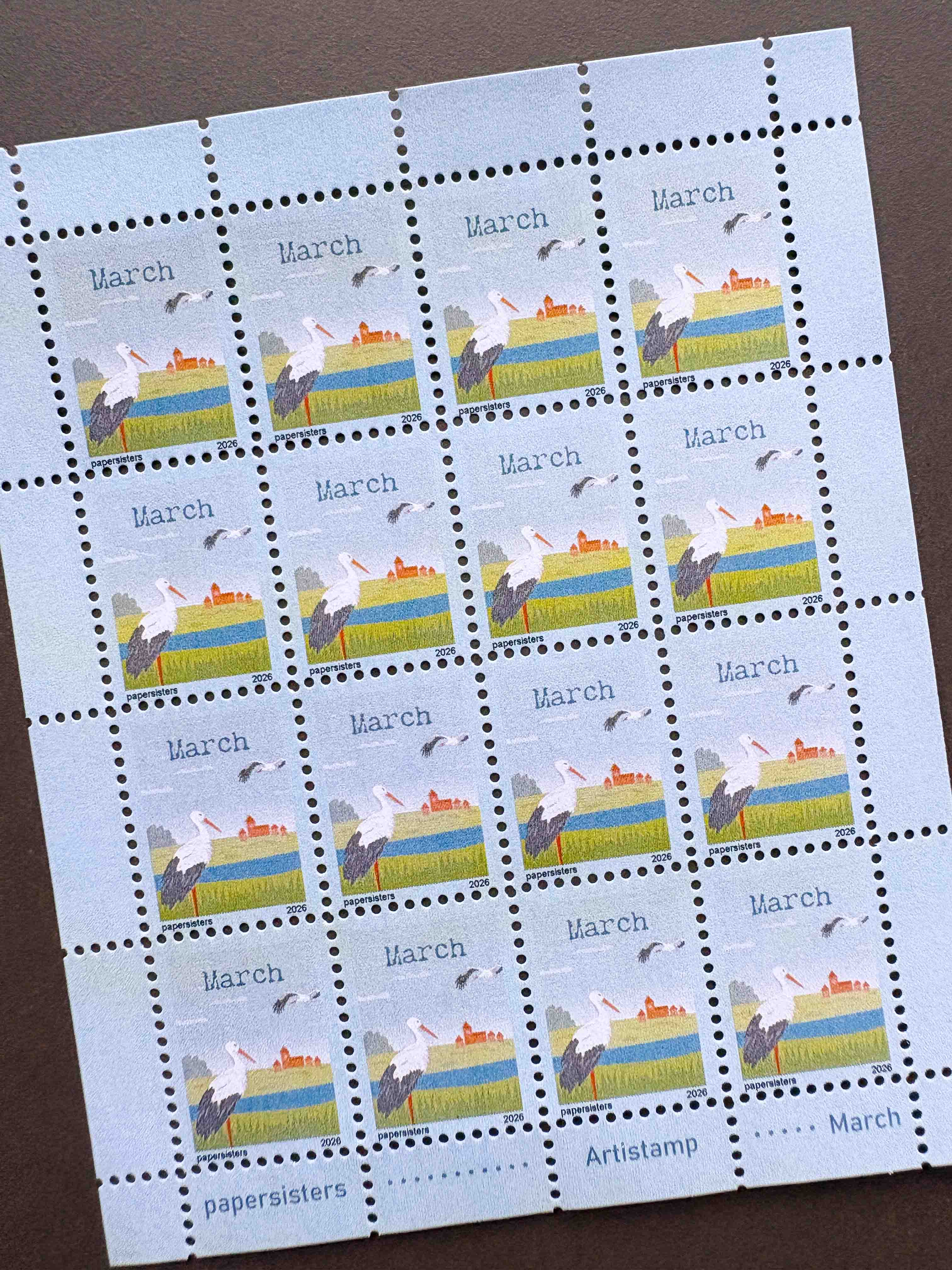 March papersisters Artistamps