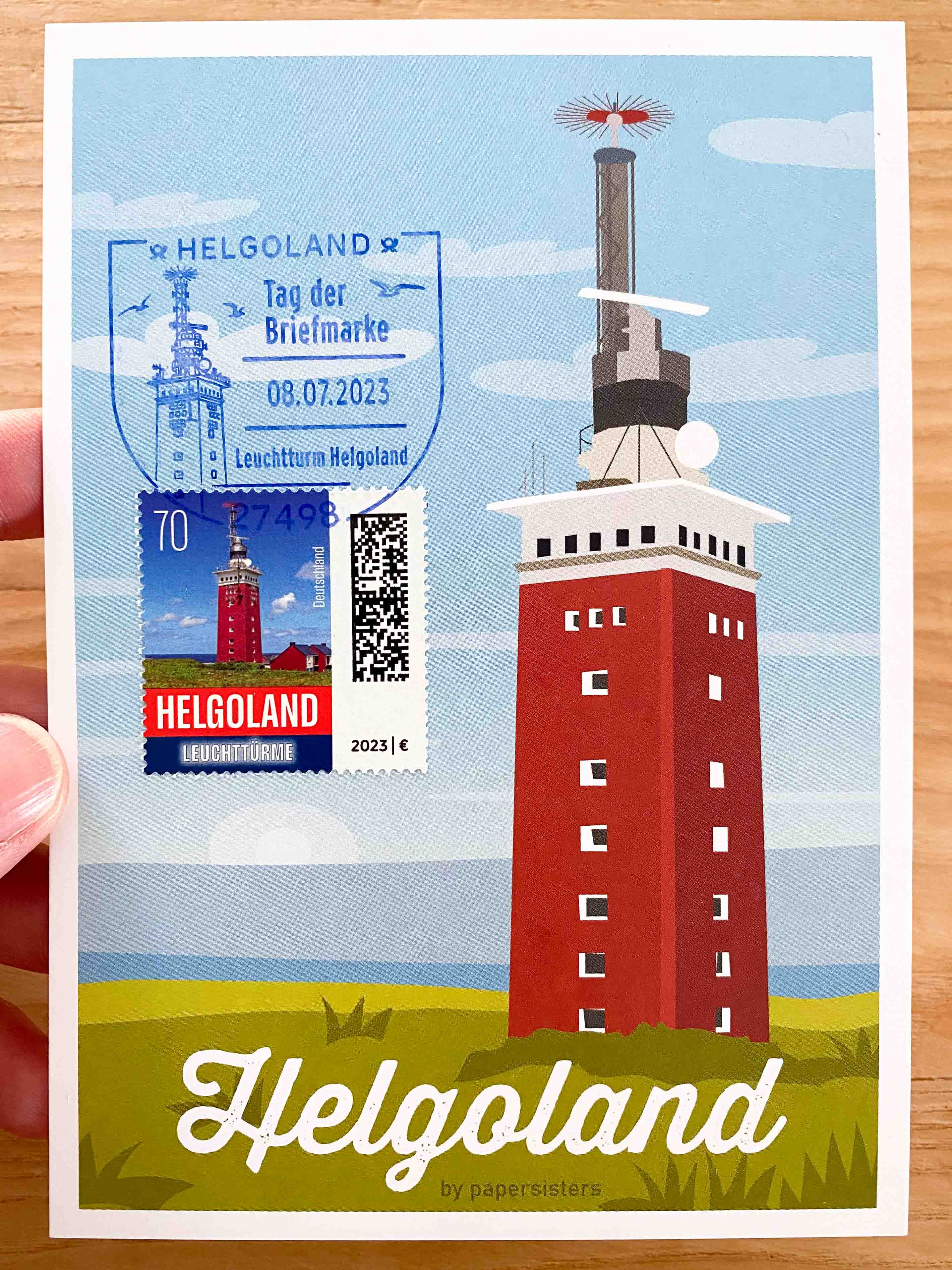 Maximum Postcard Lighthouse Helgoland