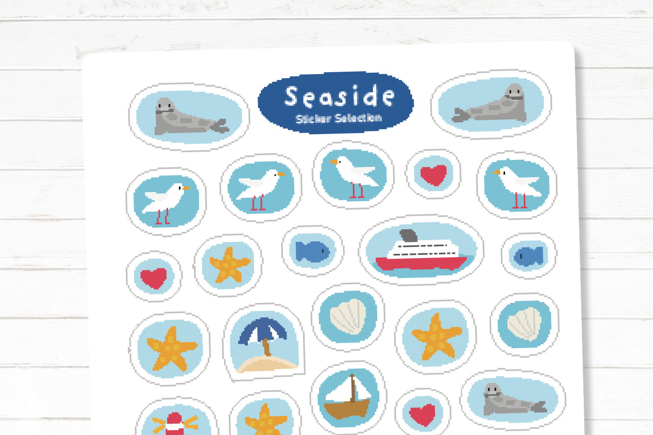 Seaside Sticker Selection