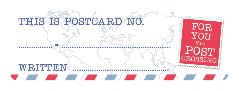 S* Sticker Postcard Postcrossing 65x21 5er