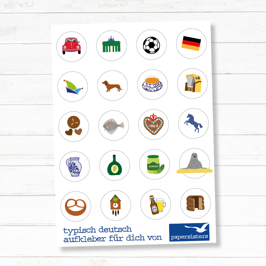 papersisters-typisch-deutsch-Sticker-Aufkleber-Bogen